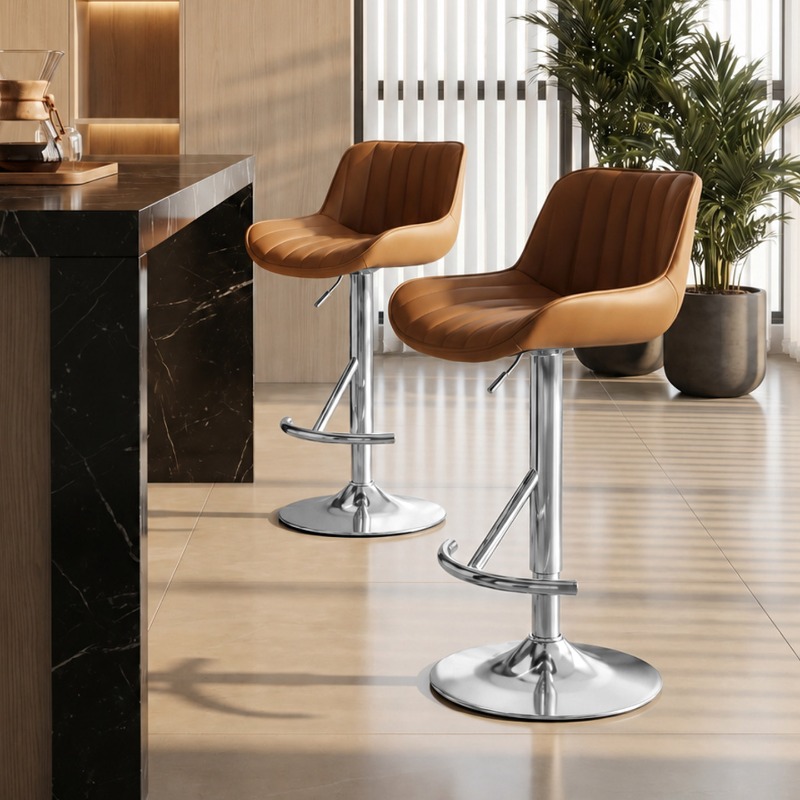 Commercial Kitchen Interior Design - Cadeira alta elegante de madeira, cadeira