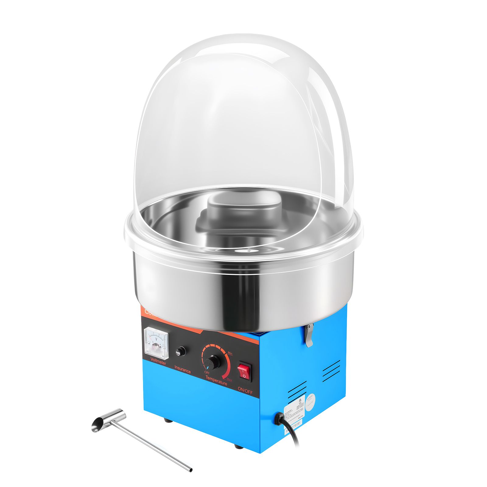 Candy Floss Machine Commercial - Máquina Elétrica de Algodão Doce, 1000W,