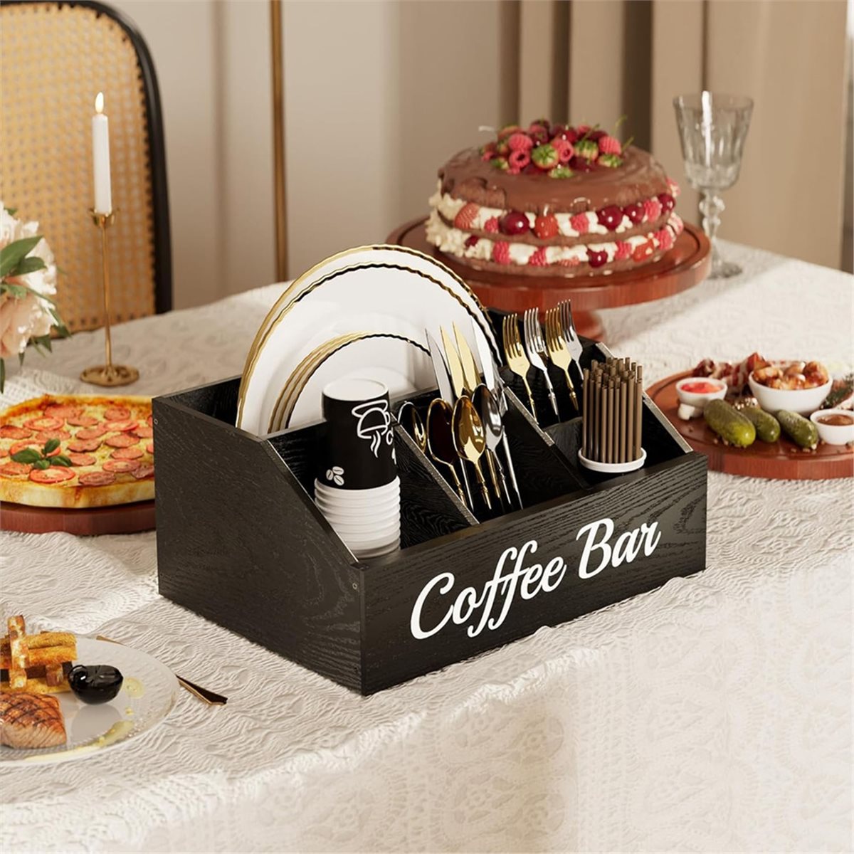 Commercial Kitchen Manufacturers - Organizador de Estação de Café PHONE&GEAR