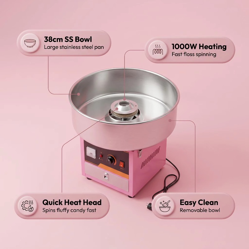 Máquina de Algodão Doce Elétri - Candy Floss Machine Commercial avaliação e preço
