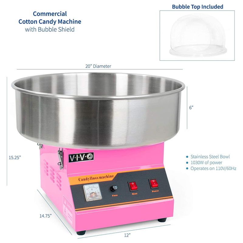 Nova Máquina Elétrica de Algod - Candy Floss Machine Commercial avaliação e preço