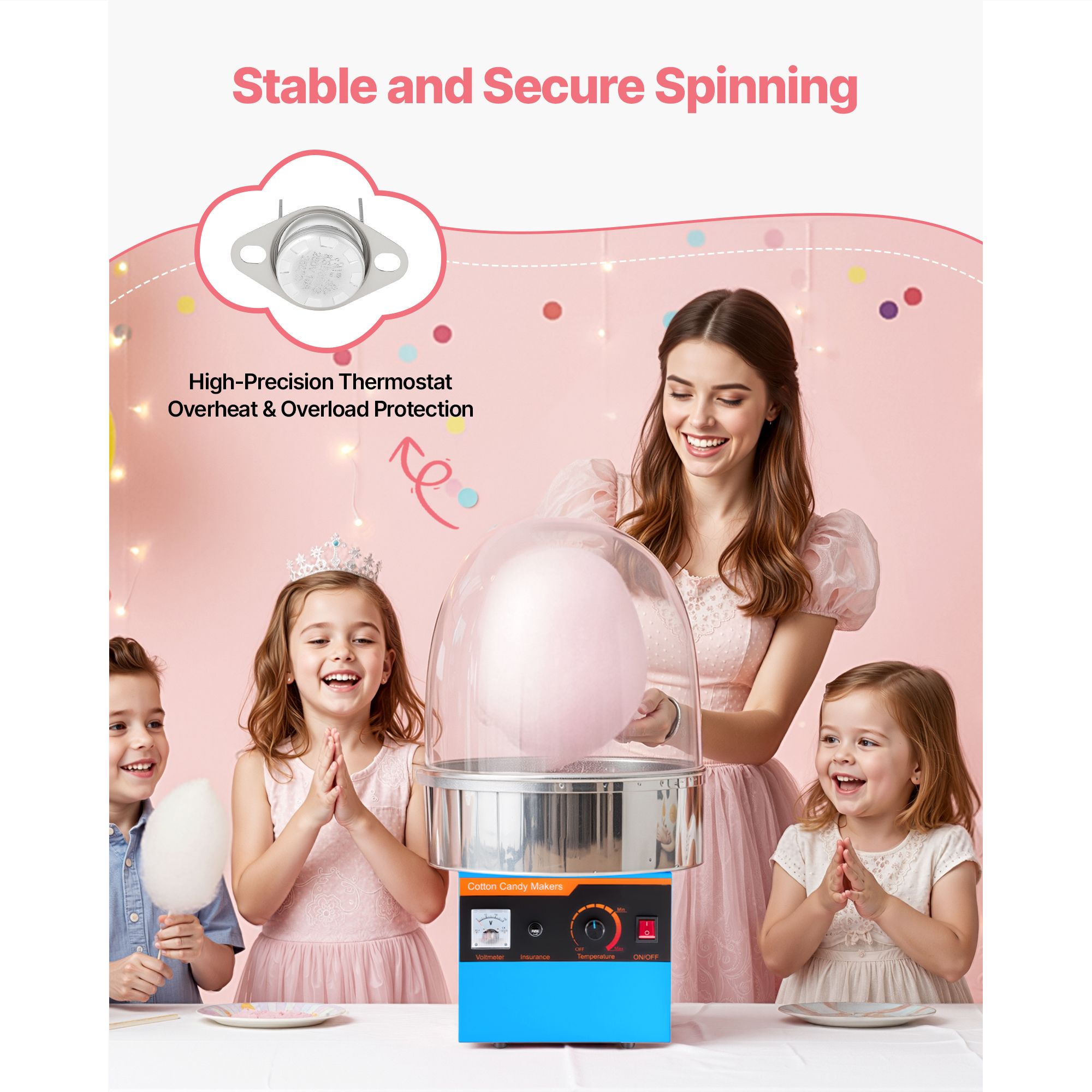 Máquina Elétrica de Algodão Do - Candy Floss Machine Commercial avaliação e preço