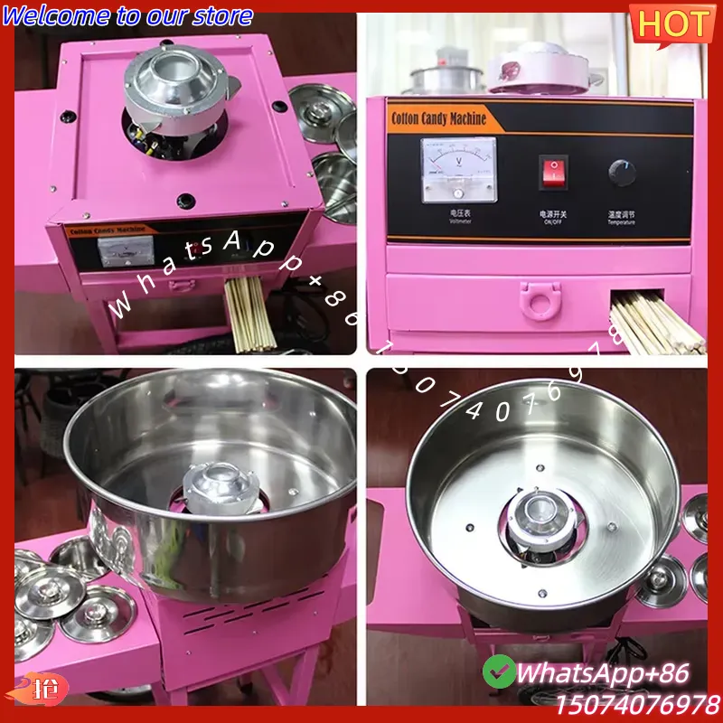 Máquina de Algodão Doce Elétri - Candy Floss Machine Commercial avaliação e preço